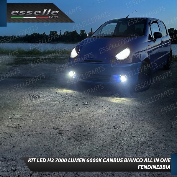 Kit Full LED H3 7000 Lumen Fendinebbia per Chevrolet Matiz