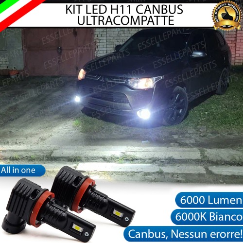 Kit Full LED H11 6000 LUMEN Canbus 6000K Fendinebbia per MITSUBISHI OUTLANDER MK3