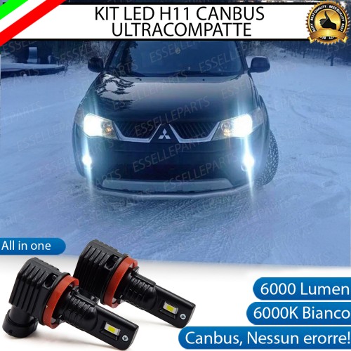 Kit Full LED H11 6000 LUMEN Canbus 6000K Fendinebbia per MITSUBISHI OUTLANDER MK2