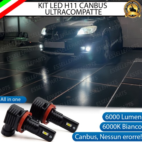 Kit Full LED H11 6000 LUMEN Canbus 6000K Fendinebbia per MITSUBISHI OUTLANDER MK1