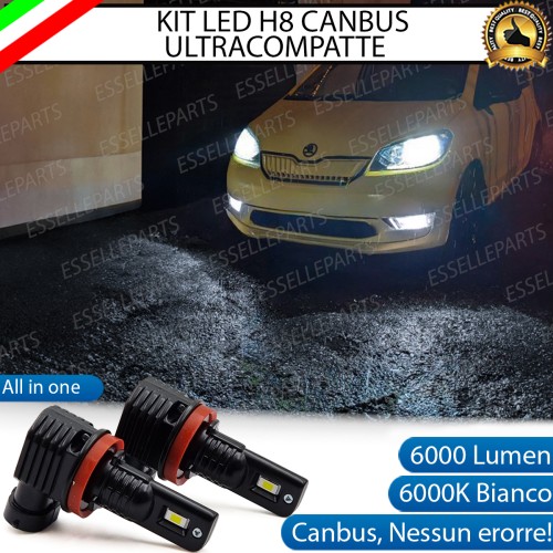 Kit Full LED H8 6000 LUMEN Canbus 6000K Fendinebbia per SKODA Citigo Restyling