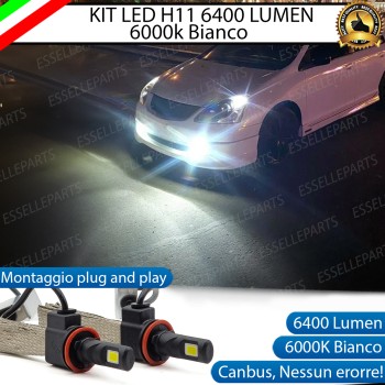 Kit Full LED Fendinebbia H11 6400 Lumen 6000K bianco Honda Civic 7G