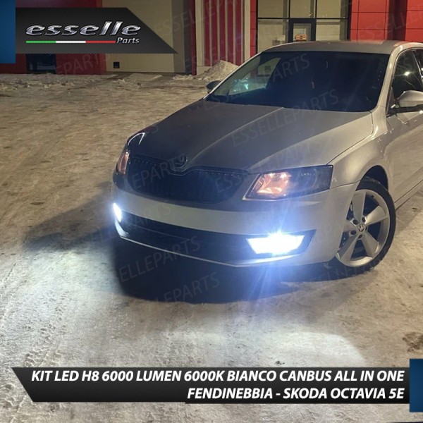 Kit Full LED H8 6000 LUMEN Canbus 6000K Fendinebbia per SKODA OCTAVIA 3 5E