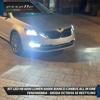 Kit Full LED H8 6000 LUMEN Canbus 6000K Fendinebbia per SKODA OCTAVIA 3 5E RESTYLING