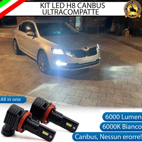 Kit Full LED H8 6000 LUMEN Canbus 6000K Fendinebbia per SKODA OCTAVIA 3 5E RESTYLING