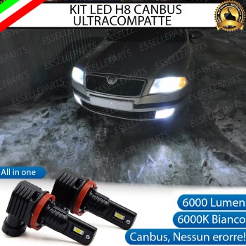 Kit Full LED H8 6000 LUMEN Canbus 6000K Fendinebbia per SKODA OCTAVIA MK2