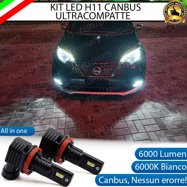Kit Full LED H11 6000 LUMEN Canbus 6000K Fendinebbia per NISSAN NOTE MK2