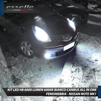 Kit Full LED H8 6000 LUMEN Canbus 6000K Fendinebbia per NISSAN NOTE MK1