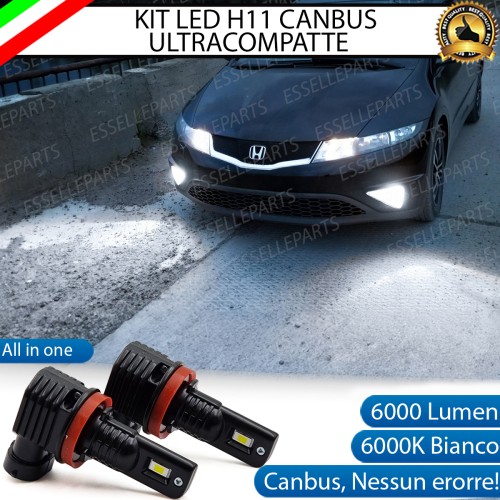 Kit Full LED H11 6000 LUMEN Canbus 6000K Fendinebbia per Honda Civic 8G