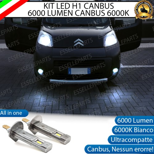 Kit Full LED coppia H1 6000 LUMEN Fendinebbia per CITROEN NEMO