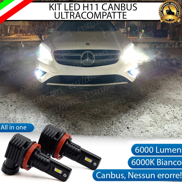 Kit Full LED H11 6000 LUMEN Canbus 6000K Bianco Fendinebbia Mercedes GLA X156