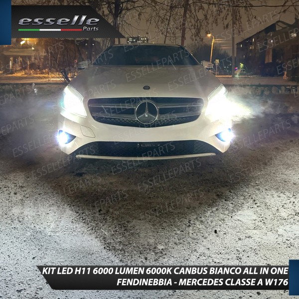 Kit Full LED H11 6000 LUMEN Canbus 6000K Bianco Fendinebbia Mercedes GLA X156