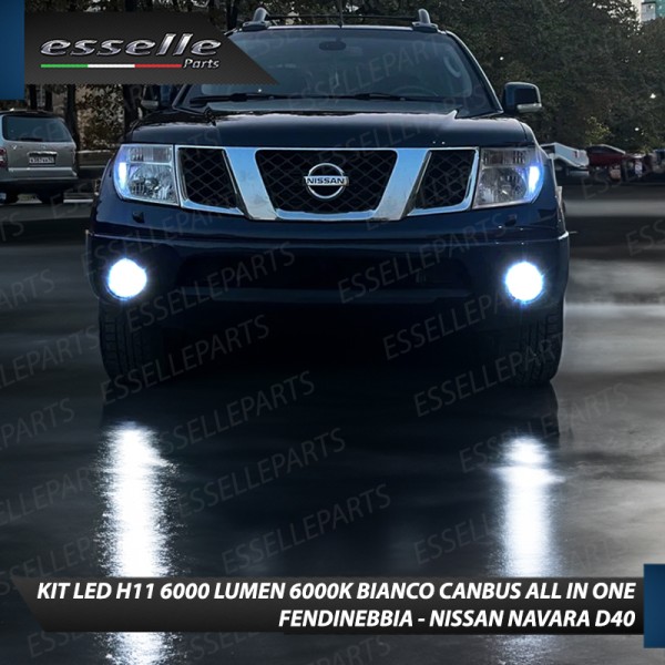 Kit Full LED H11 6000 LUMEN Canbus 6000K Fendinebbia per NISSAN NAVARA D40