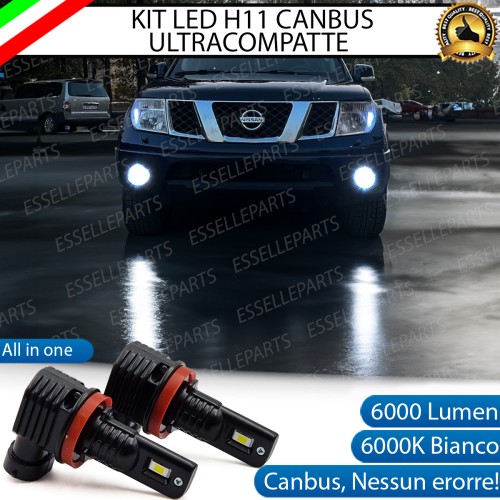 Kit Full LED H11 6000 LUMEN Canbus 6000K Fendinebbia per NISSAN NAVARA D40