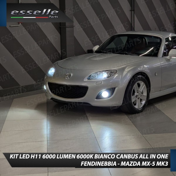 Kit Full LED H11 6000 LUMEN Canbus 6000K Fendinebbia per MAZDA MX-5 MK3