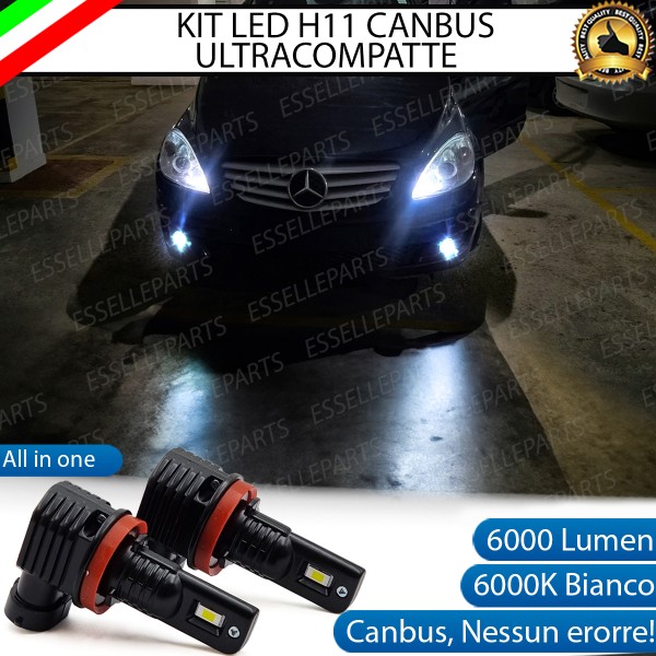 Kit Full LED H11 6000 LUMEN Canbus 6000K Bianco Fendinebbia Mercedes Classe B W245