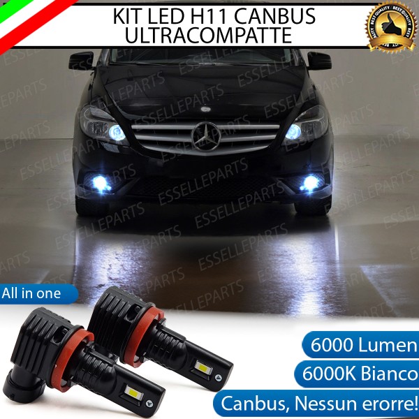 Kit Full LED H11 6000 LUMEN Canbus 6000K Bianco Fendinebbia Mercedes Classe B W246