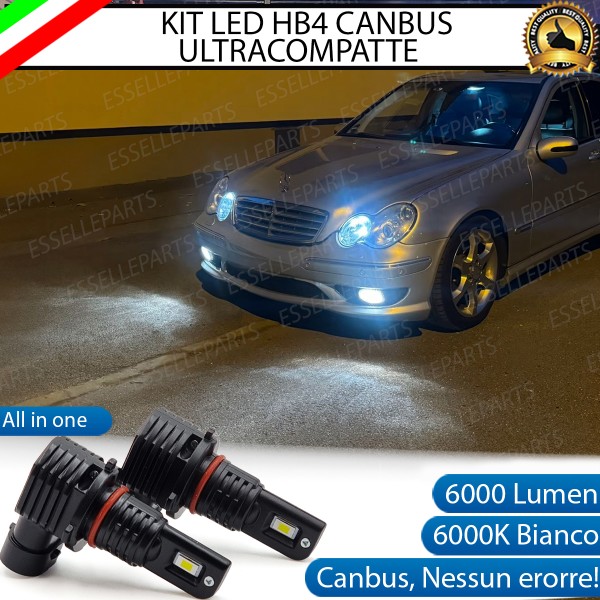 Kit Full LED HB4 6000 LUMEN Canbus 6000K Bianco Fendinebbia per Mercedes Classe C W203