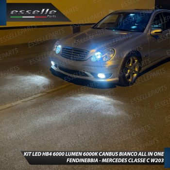Kit Full LED HB4 6000 LUMEN Canbus 6000K Bianco Fendinebbia per Mercedes Classe C W203