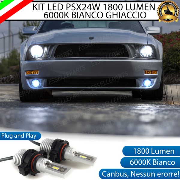 Lampade PSX24W 1800 LUMEN Fendinebbia per FORD MUSTANG