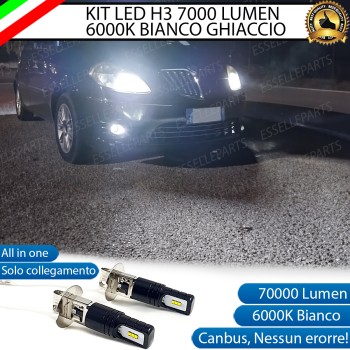 Kit Full LED H3 Slim Per Lancia Musa Dal 2008-2010 Fendinebbia 7000 Lumen 6000K