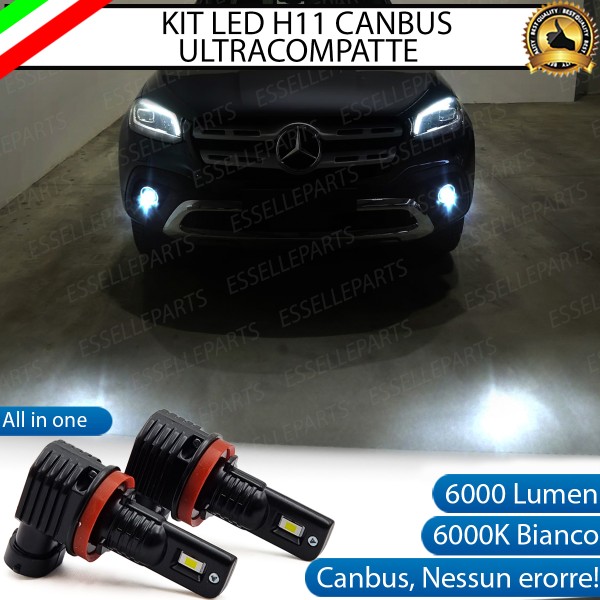 Kit Full LED H11 6000 LUMEN Canbus 6000K Bianco Fendinebbia per Mercedes Classe X W470