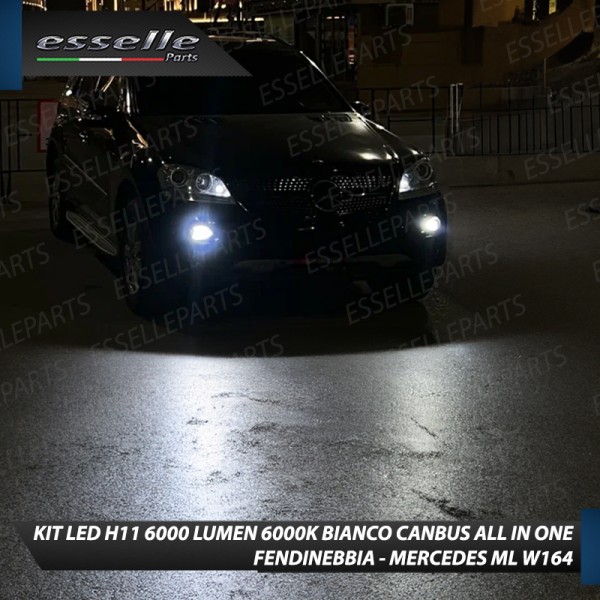 Kit Full LED H11 6000 LUMEN Canbus 6000K Bianco Fendinebbia per Mercedes ML W164