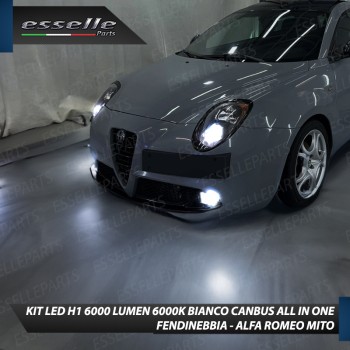 Kit Full LED coppia H1 6000 LUMEN Fendinebbia per ALFA ROMEO MITO PRE-RESTYLING