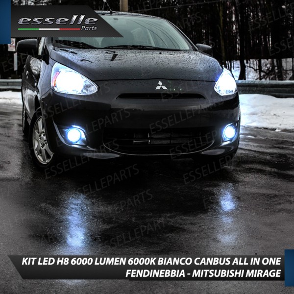 Kit Full LED H8 6000 LUMEN Canbus 6000K Fendinebbia per MITSUBISHI MIRAGE
