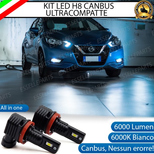 Kit Full LED H8 6000 LUMEN Canbus 6000K Fendinebbia per NISSAN MICRA MK5