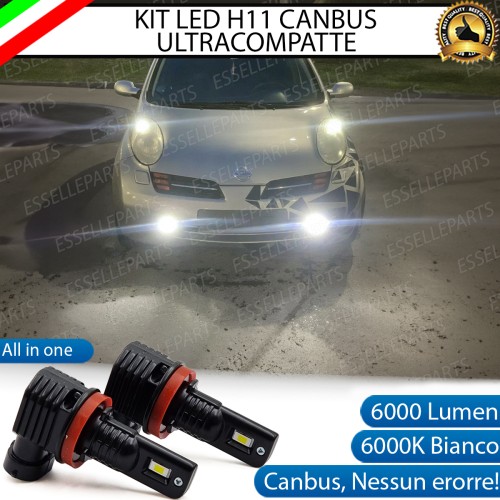 Kit Full LED H11 6000 LUMEN Canbus 6000K Fendinebbia per NISSAN MICRA MK3