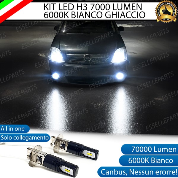 Kit Full LED H3 7000 Lumen Fendinebbia per OPEL MERIVA A