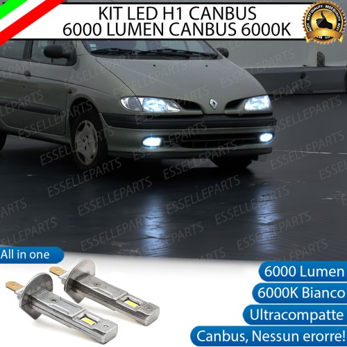 Kit Full LED coppia H1 6000 LUMEN Fendinebbia per RENAULT MEGANE SCENIC