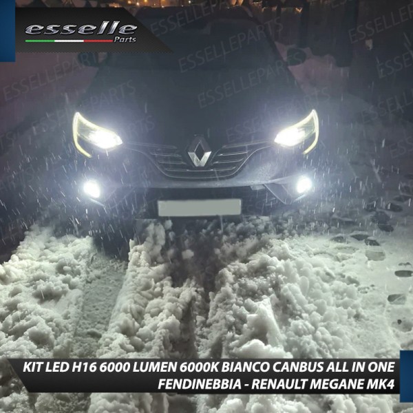Kit Full LED H16 6000 LUMEN Canbus 6000K Bianco Fendinebbia RENAULT MEGANE MK4