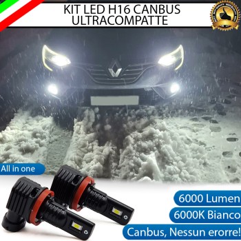 Kit Full LED H16 6000 LUMEN Canbus 6000K Bianco Fendinebbia RENAULT MEGANE MK4