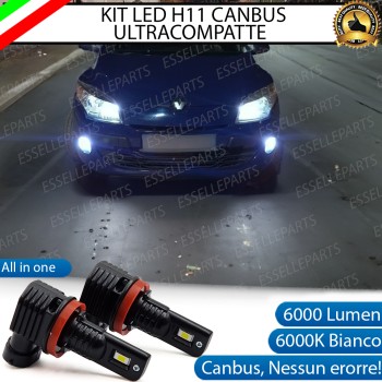 Kit Full LED H11 6000 LUMEN Canbus 6000K Fendinebbia per RENAULT MEGANE MK3