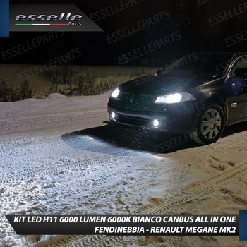 Kit Full LED H11 6000 LUMEN Canbus 6000K Fendinebbia per RENAULT MEGANE MK2