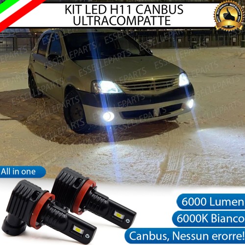 Kit Full LED H11 6000 LUMEN Canbus 6000K Fendinebbia per DACIA LOGAN MK1