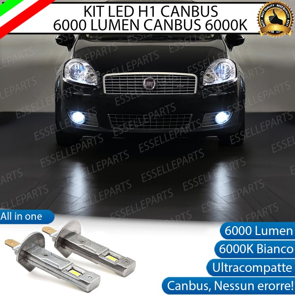 Kit Full LED coppia H1 6000 LUMEN Fendinebbia per FIAT LINEA