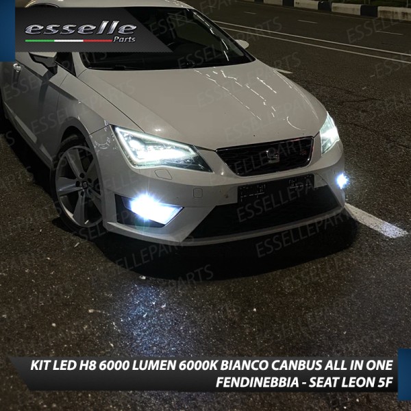 Kit Full LED H8 6000 LUMEN Canbus 6000K Fendinebbia per SEAT LEON 5F RESTYLING