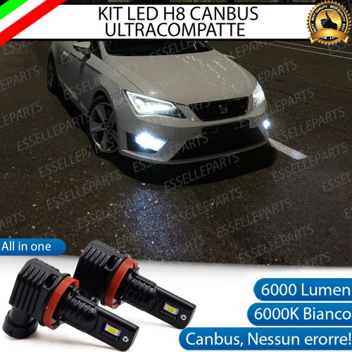 Kit Full LED H8 6000 LUMEN Canbus 6000K Fendinebbia per SEAT LEON 5F
