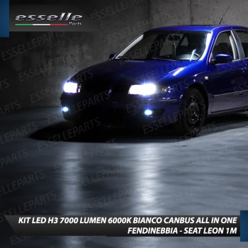 Kit Full LED H3 7000 Lumen Fendinebbia per SEAT LEON MK1 1M Kit Full LED H3 7000 Lumen Fendinebbia per SEAT LEON MK1 1M