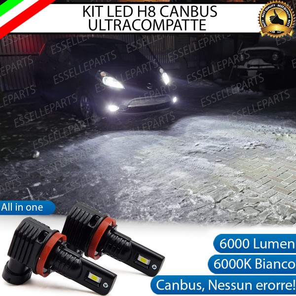 Kit Full LED H8 6000 LUMEN Canbus 6000K Fendinebbia per NISSAN LEAF MK1