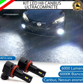 Kit Full LED H8 6000 LUMEN Canbus 6000K Fendinebbia per NISSAN LEAF MK2