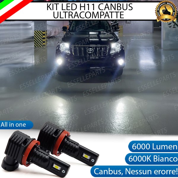 Kit Full LED H11 6000 LUMEN Canbus 6000K Fendinebbia per TOYOTA LAND CRUISER KDJ 150