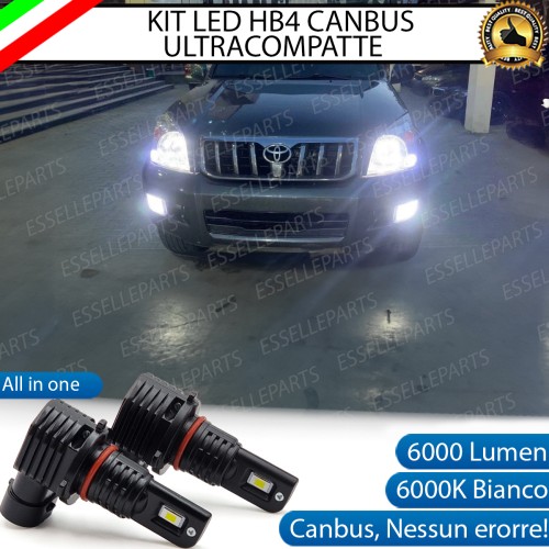 Kit Full LED HB4 6000 LUMEN Canbus 6000K Bianco Fendinebbia per TOYOTA LAND CRUISER KD 120