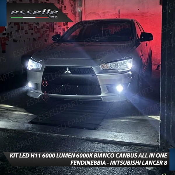 Kit Full LED H11 6000 LUMEN Canbus 6000K Fendinebbia per MITSUBISHI LANCER 8