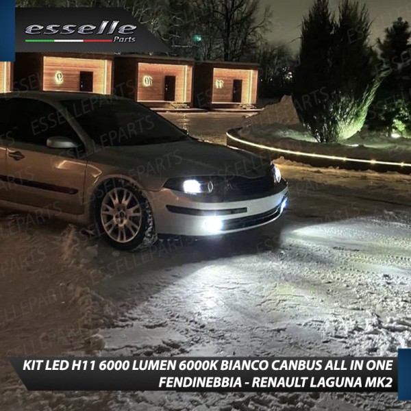 Kit Full LED H11 6000 LUMEN Canbus 6000K Fendinebbia per RENAULT LAGUNA MK2