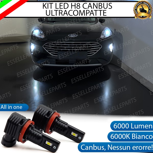 Kit Full LED H8 6000 LUMEN Canbus 6000K Fendinebbia per FORD KUGA MK3