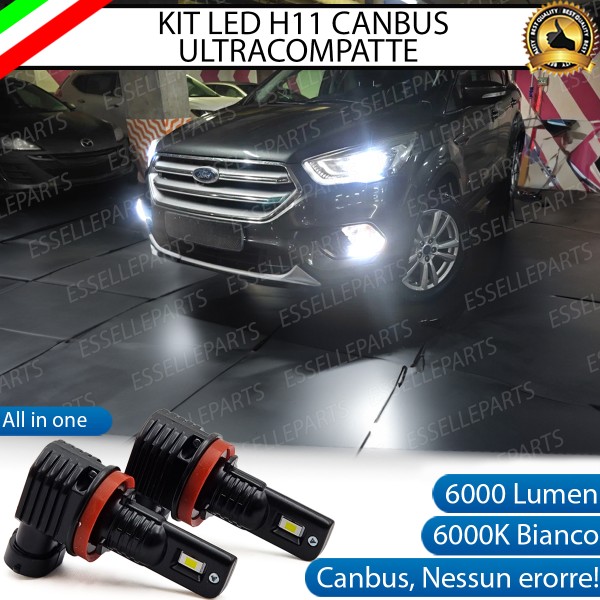 Kit Full LED H11 6000 LUMEN Canbus 6000K Fendinebbia per FORD KUGA MK2 RESTYLING